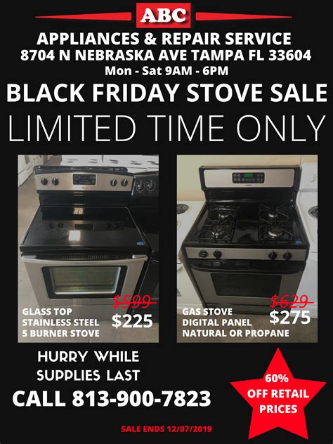 black friday deals gas stove